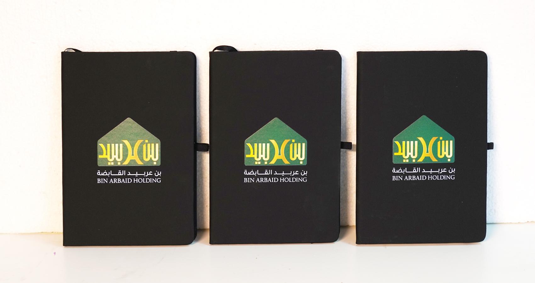 hardbound notebook with logo in bulk